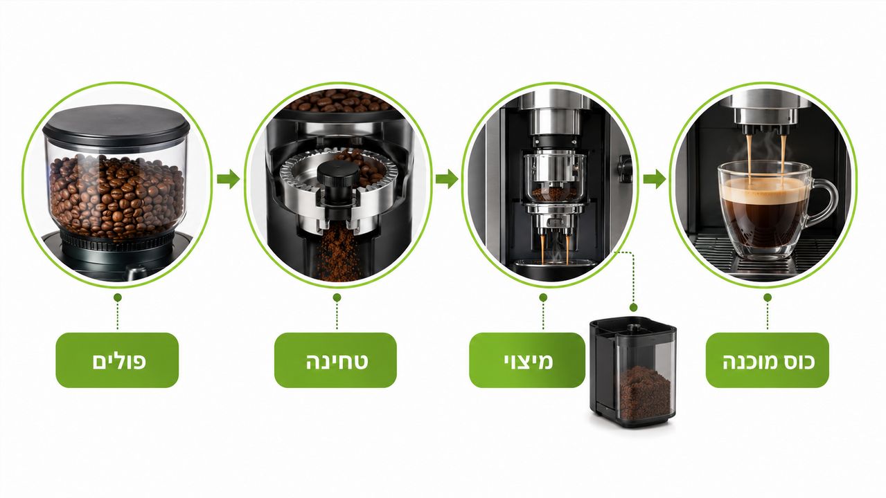 מכונת קפה אוטומטית - כיצד היא עובדת