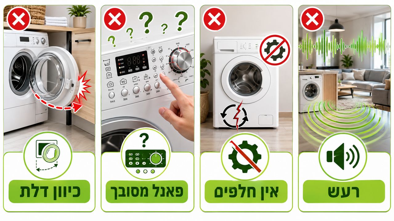 טעויות נפוצות בקניית מכונת כביסה