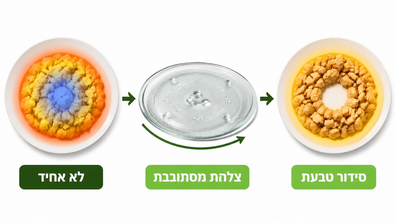 חימום לא אחיד במיקרוגל - הסבר וטיפים