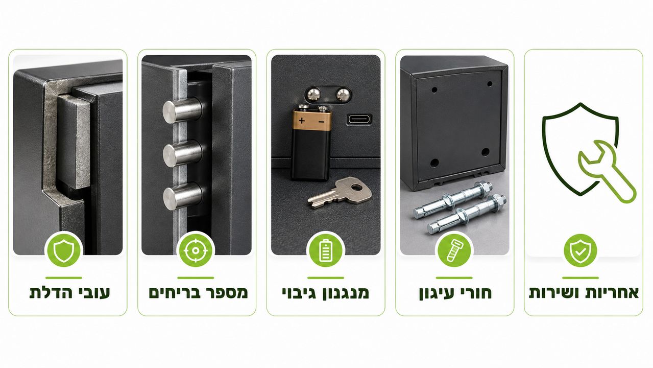 רשימת בדיקה לבחירת כספת דיגיטלית או ביומטרית
