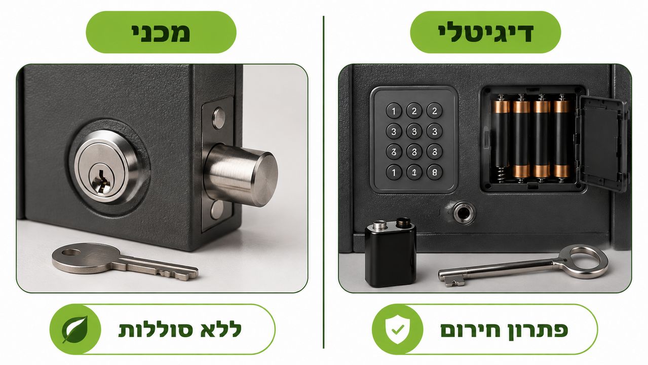 כספת דיגיטלית או מכנית - מה שורד יותר שנים