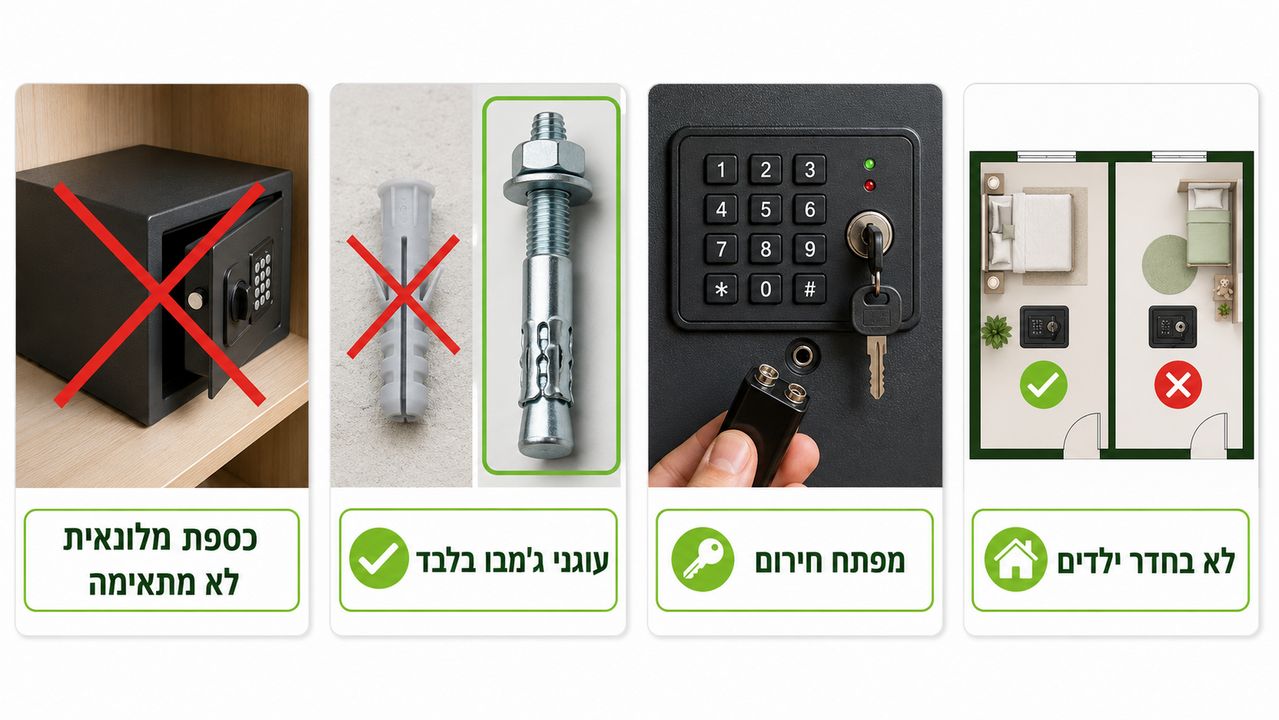 שאלות ותשובות נפוצות על כספות לאקדח ולנשק