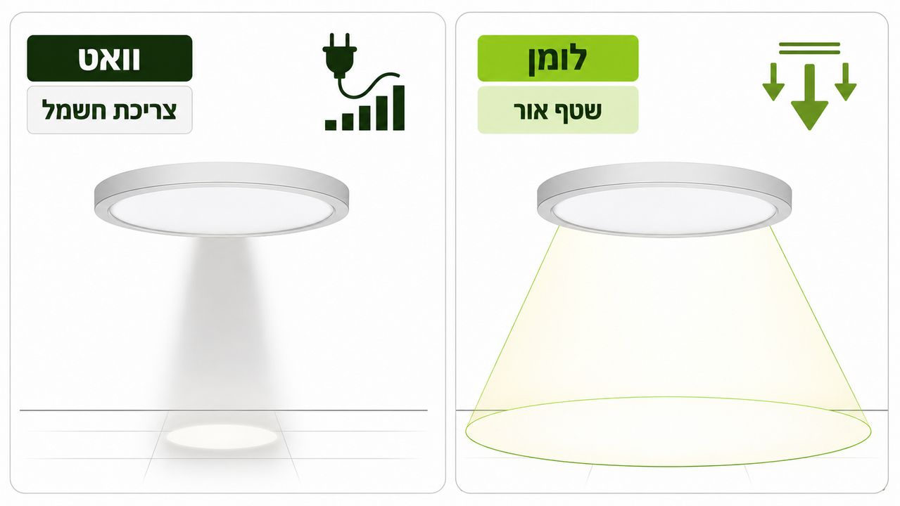 פאנל תאורת LED במאוורר תקרה מתקפל