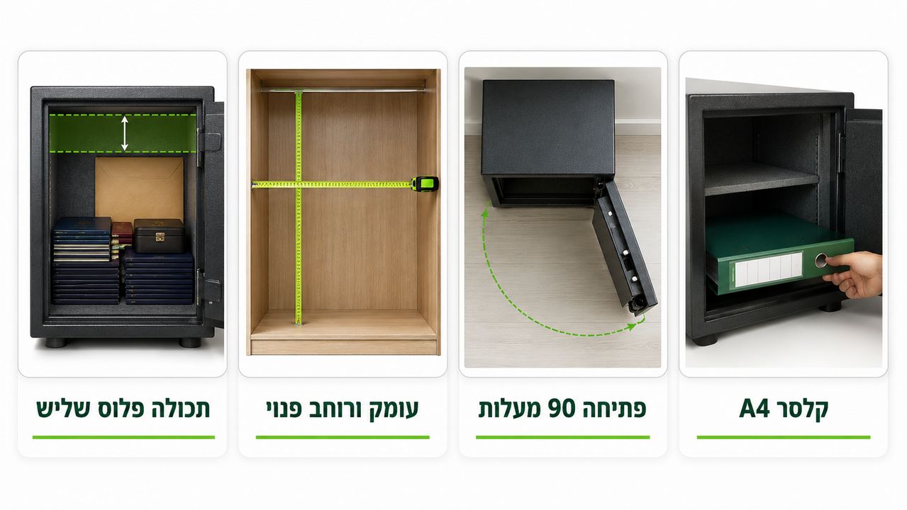 חישוב הנפח הפנימי הדרוש לכספת ביתית