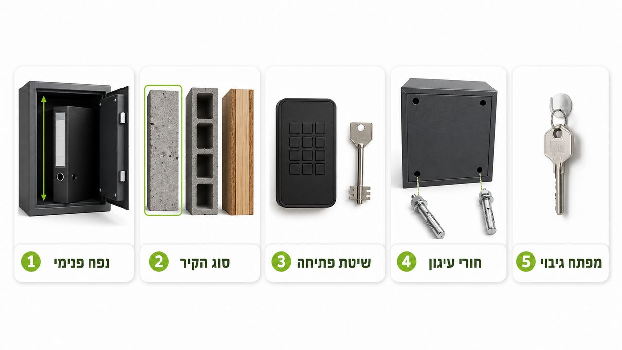 צ'ק ליסט לבחירת כספת מוסתרת ברשת המאיר
