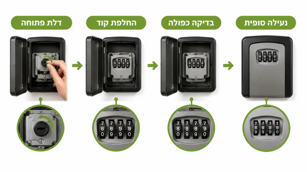 שימוש נכון בכספת מפתחות - בחירת קוד ושגרות אבטחה