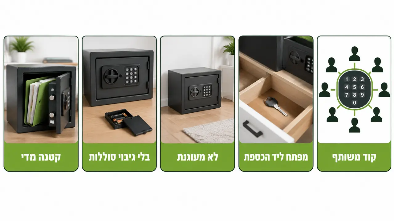 טעויות נפוצות בבחירת והתקנת כספת ביתית