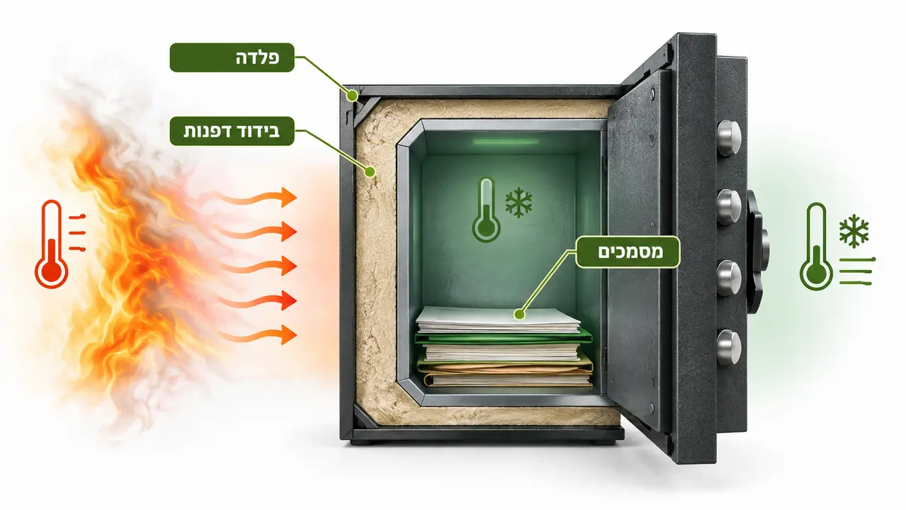 כספת חסינת אש לשמירת מסמכים