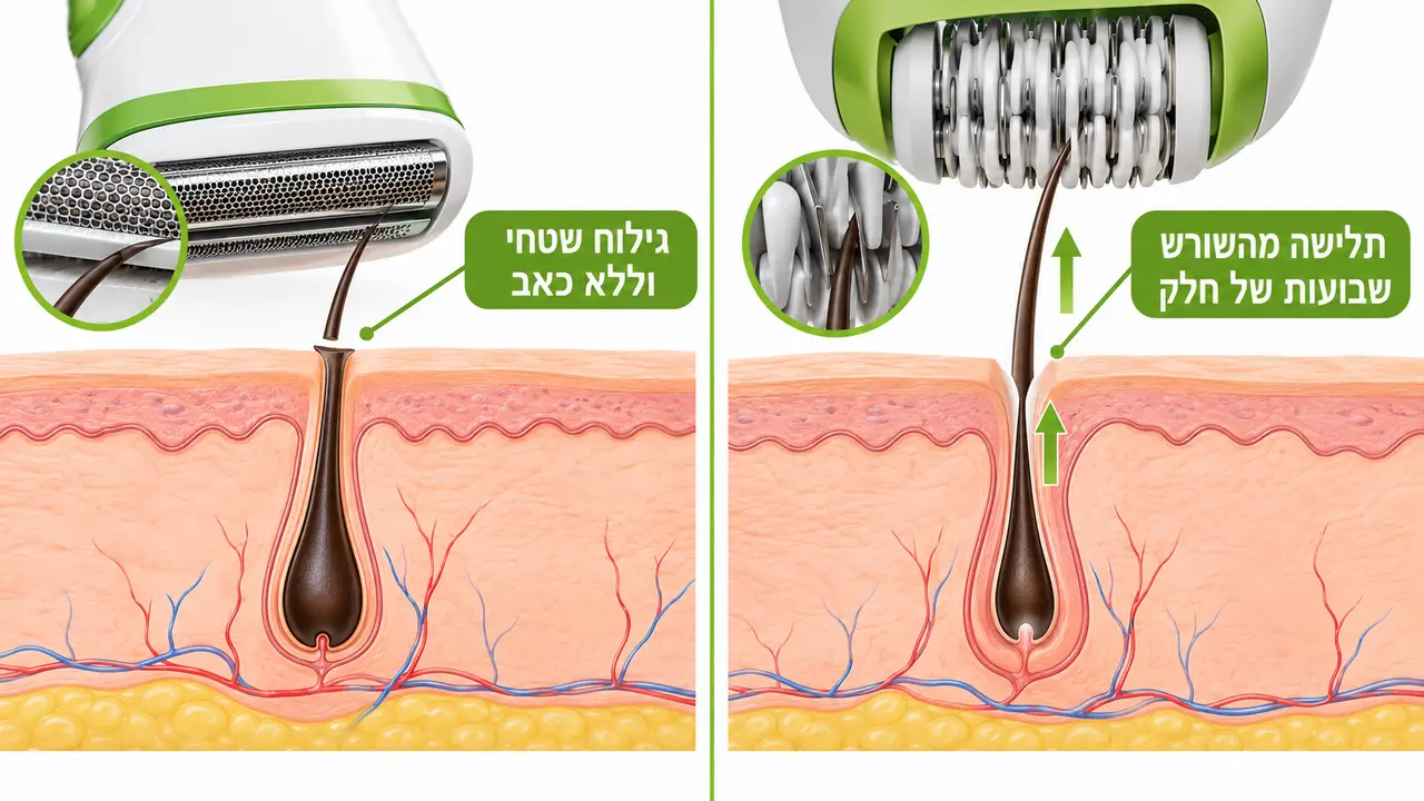 ההבדל בין מכונת גילוח לנשים לבין אפילטור